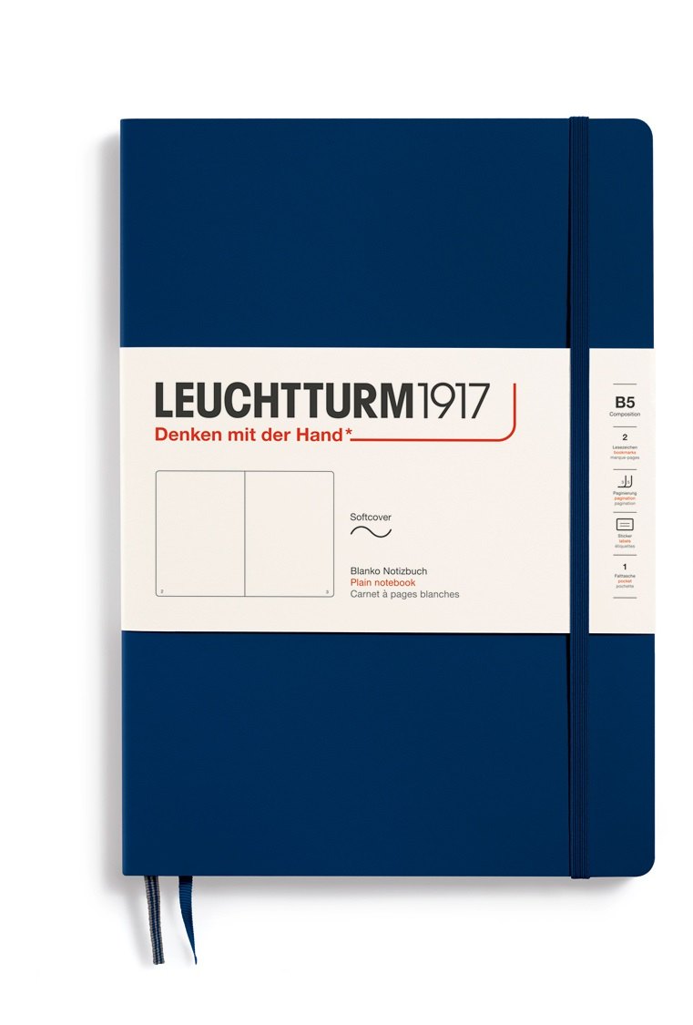 Книга для записей B5, 61 лист в точку "Classic", мягкая обложка, черный, Leuchtturm1917