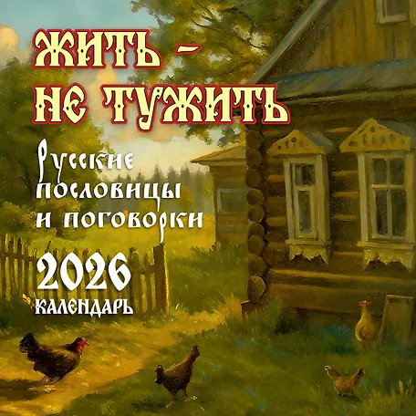 Календарь 2026г 300*300 "Жить — не тужить. Русские пословицы и поговорки)" настенный, на скрепке