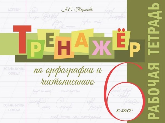 Тренажёр по орфографии и чистописанию. 6 класс. Рабочая тетрадь