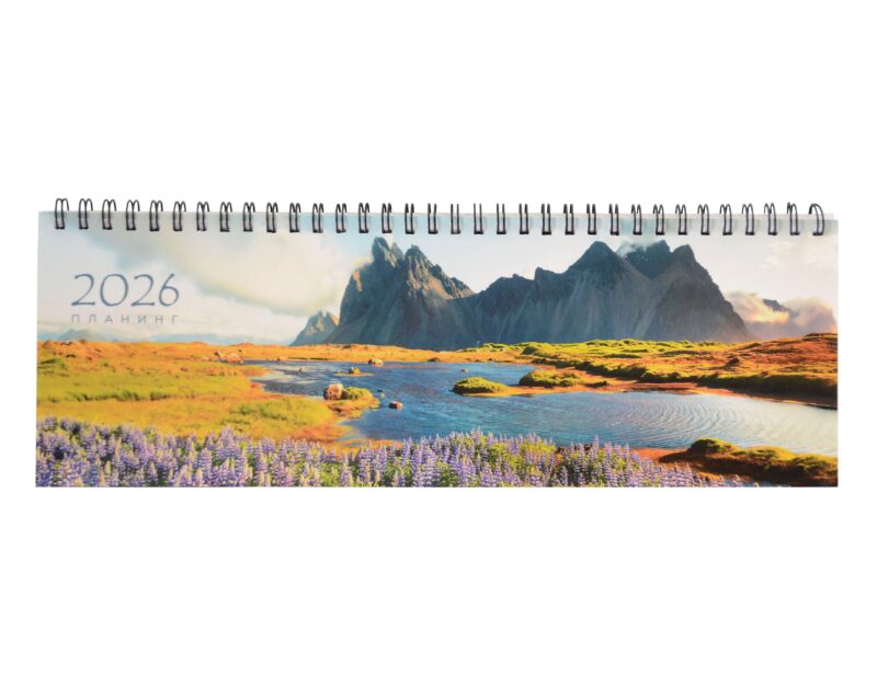 Планинг датированный 2026 год, 64 листа "Природа", настольный