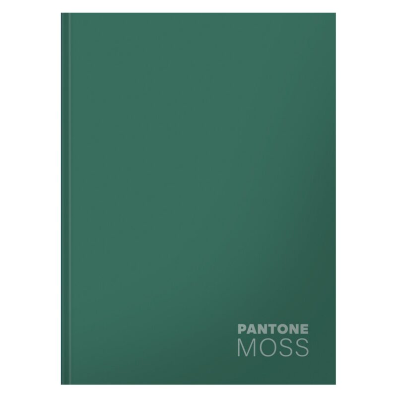 Книга для записей А5+ 96л кл. "Moss" интеграл.перепл., матов.ламин., выб.лак.