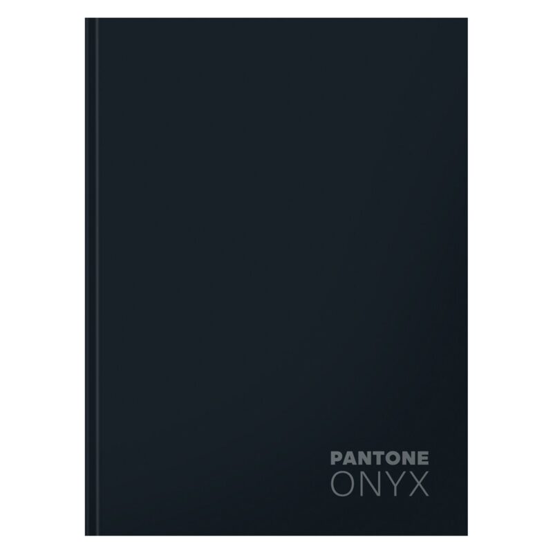 Книга для записей А5+ 96л кл. "Onyx" интеграл.перепл., матов.ламин., выб.лак.