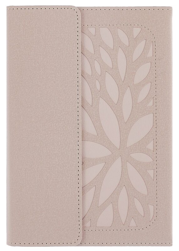 Ежедневник недат. А5 160л лин. "Наппа" бежевый, мягк.переплёт, иск.кожа, аппликация из иск.кожи, ляссе, подар.карт.коробка с ПВХ-крышкой