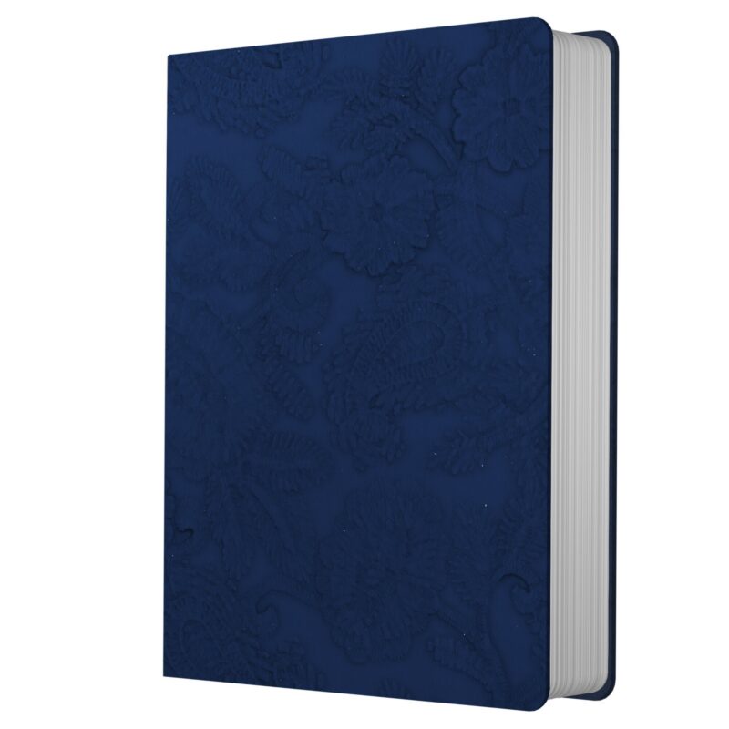 Записная книжка А6+ 80л кл. "Jade. Черничный" 7БЦ, иск.кожа с текстурой, офсет 80г/м2, ляссе, инд.уп.