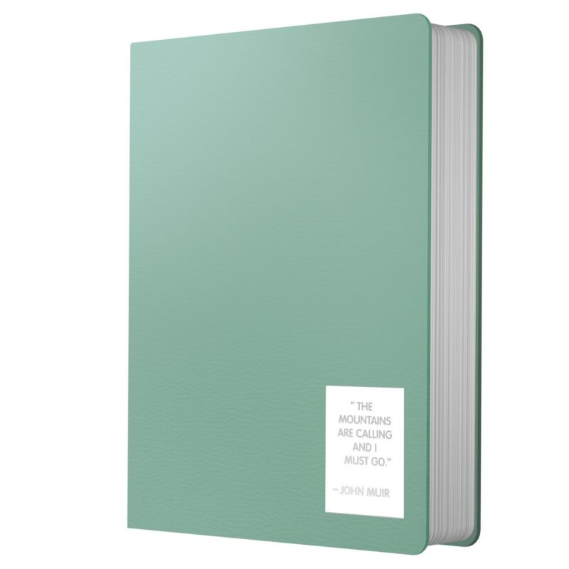 Записная книжка А6+ 136л кл. "NUANCES. Эвкалипт" 7БЦ, иск.кожа, нашивка, скругл.углы, ляссе