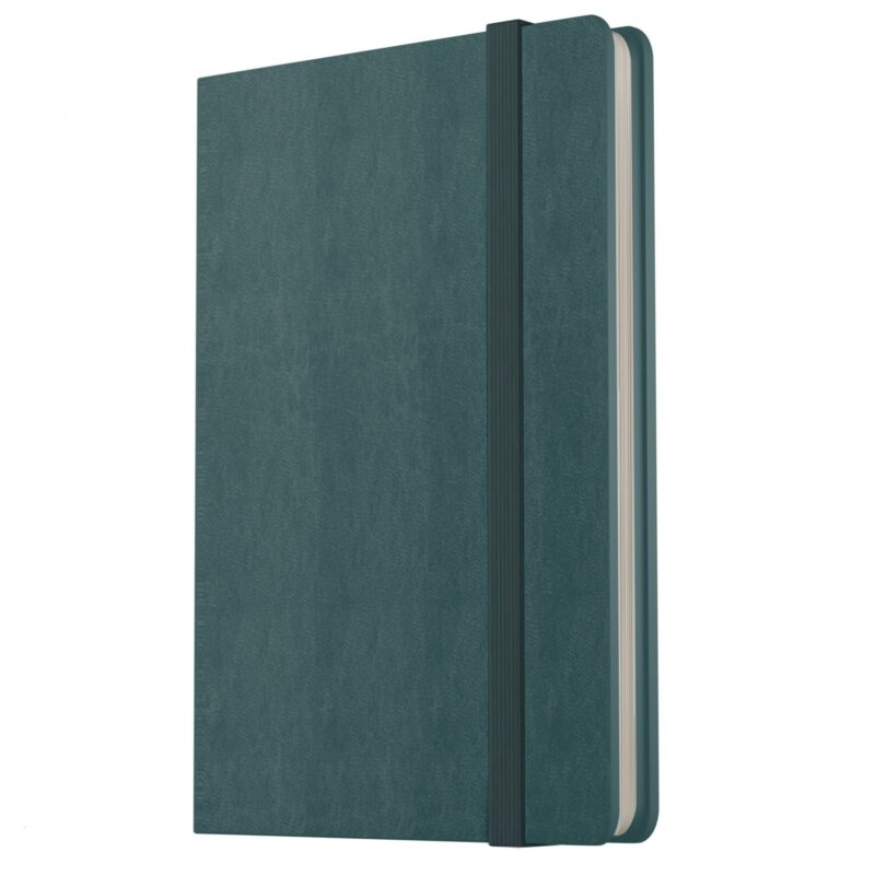 Записная книжка А7 80л лин. "Joy Book. Морской залив" иск.кожа, тонир.блок, скругл.углы, ляссе, резинка, карман на задн.форзаце