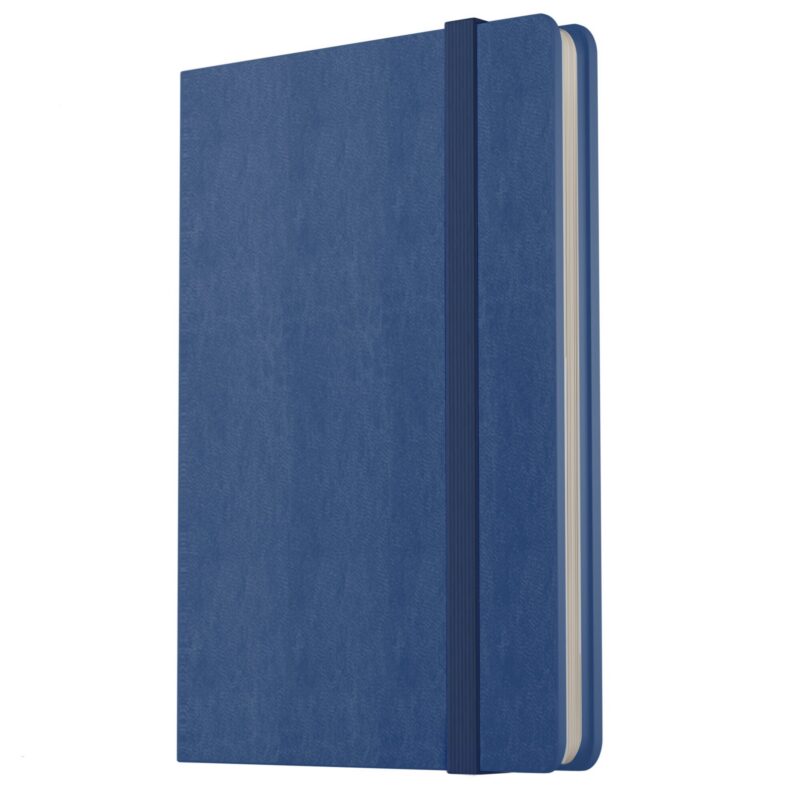 Записная книжка А7 80л лин. "Joy Book. Спелая голубика" иск.кожа, тонир.блок, скругл.углы, ляссе, резинка, карман на задн.форзаце