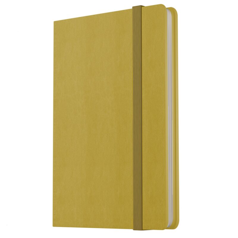 Записная книжка А7 80л лин. "Joy Book. Фисташковый мусс" иск.кожа, тонир.блок, скругл.углы, ляссе, резинка, карман на задн.форзаце