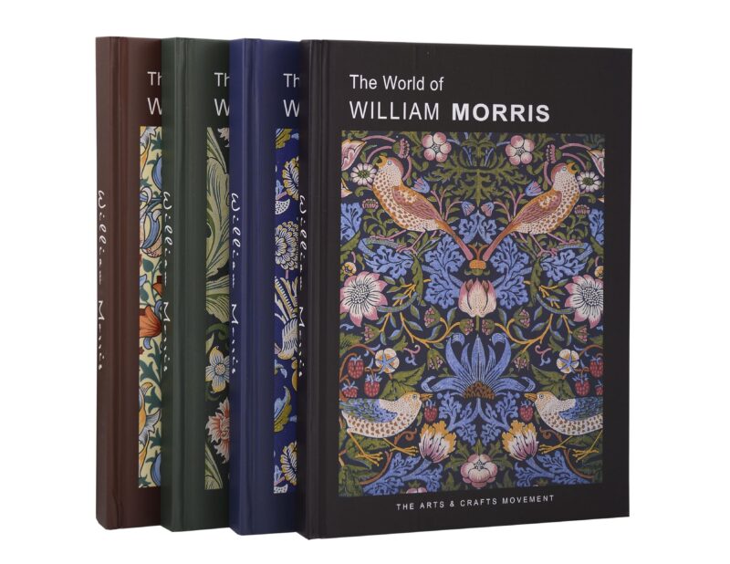 Книга для записей 250*190 120л лин. "У.Моррис" тверд.обл., ассорти