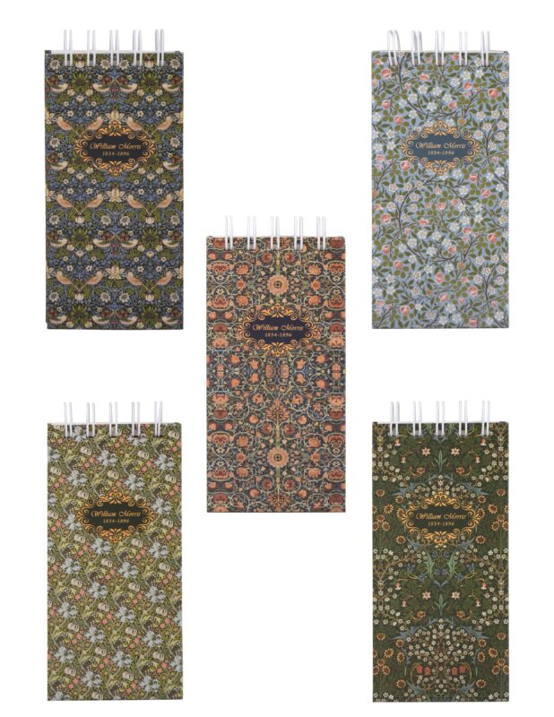 Блокнот А6+ 116л лин. "У.Моррис" тверд.обл., спираль, ассорти