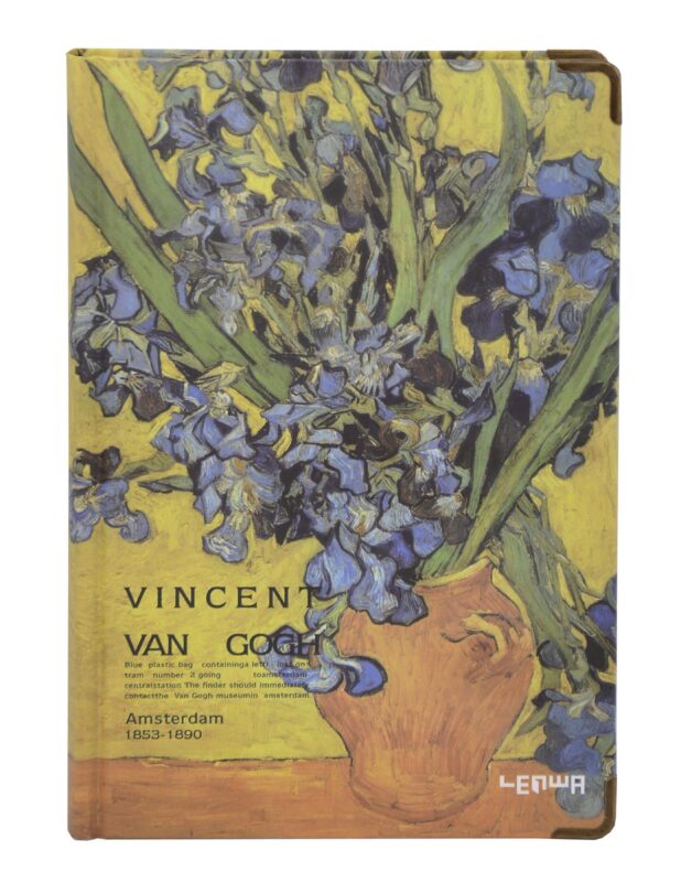 Книга для записей А5 "Ван Гог. Ирисы" тверд.обл., вн.блок с дизайном