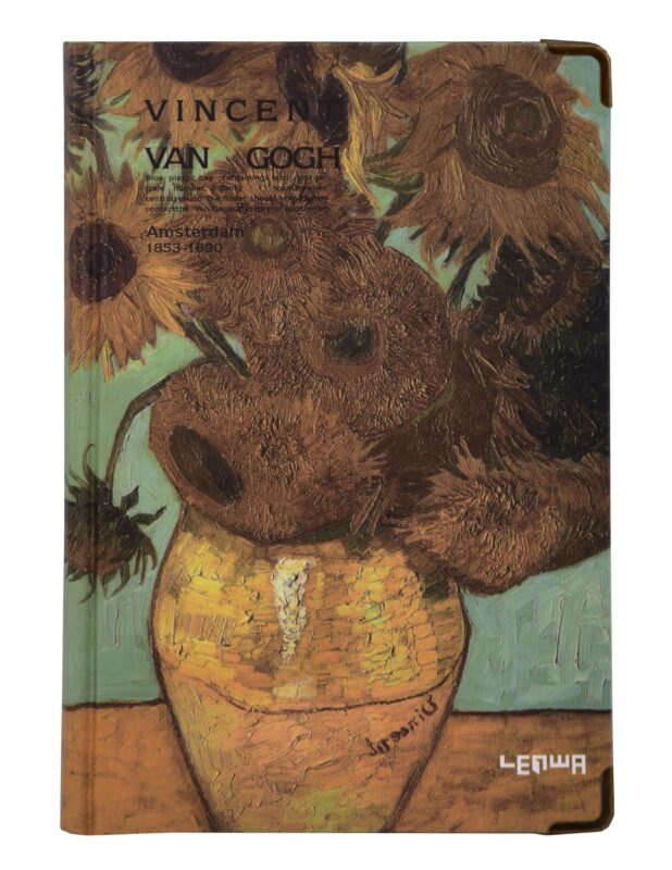 Книга для записей А5 "Ван Гог. Подсолнухи" тверд.обл., вн.блок с дизайном