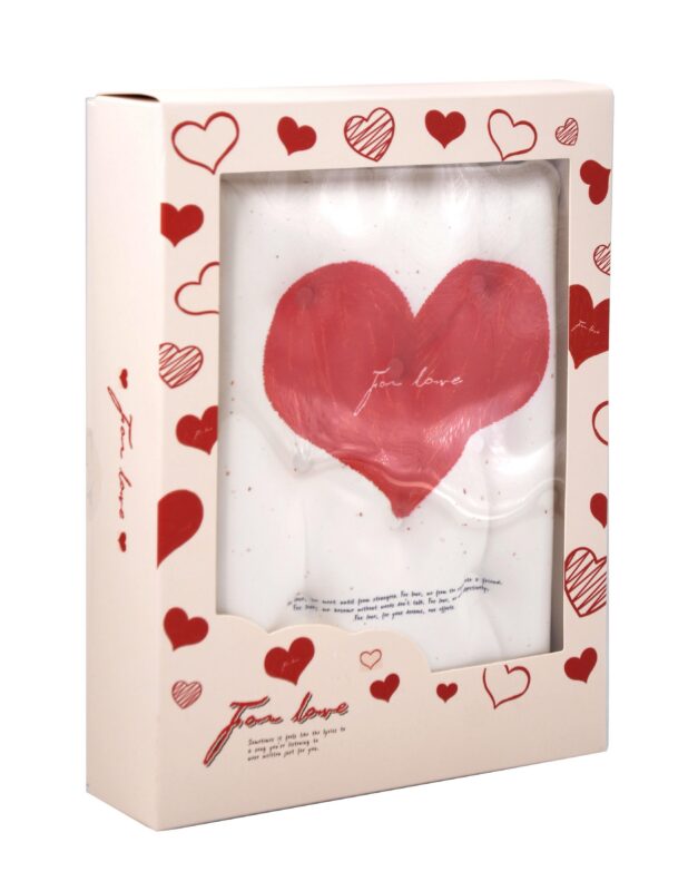 Книга для записей А5- "Сердце" в карт.коробке, ассорти