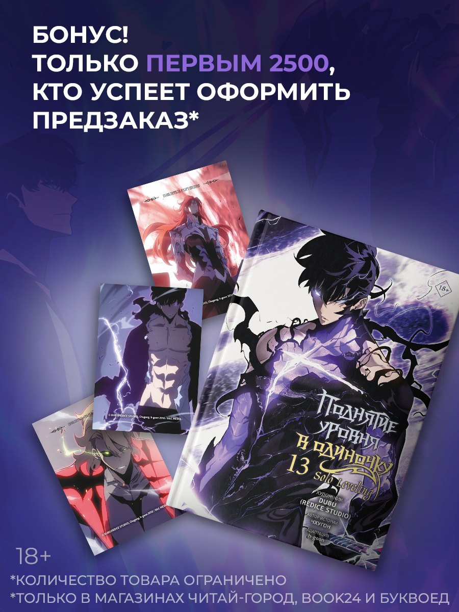 Поднятие уровня в одиночку. Solo Leveling. Том 13 (вебтун) + мерч