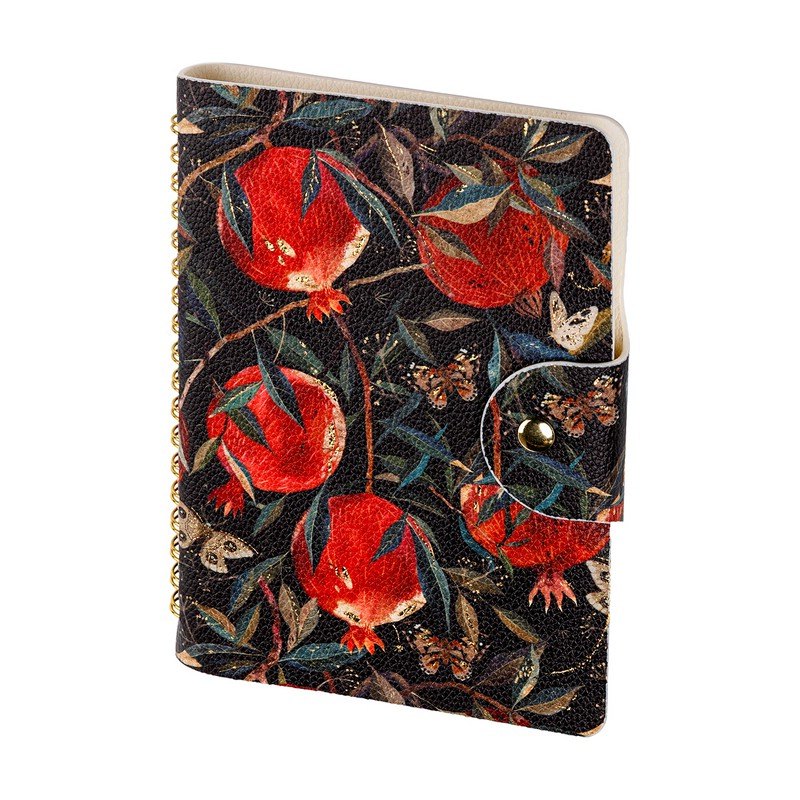 Ежедневник недат. В6 136л "FLORA.ГРАНАТ" иск.кожа, с хлястиком, Bruno Visconti