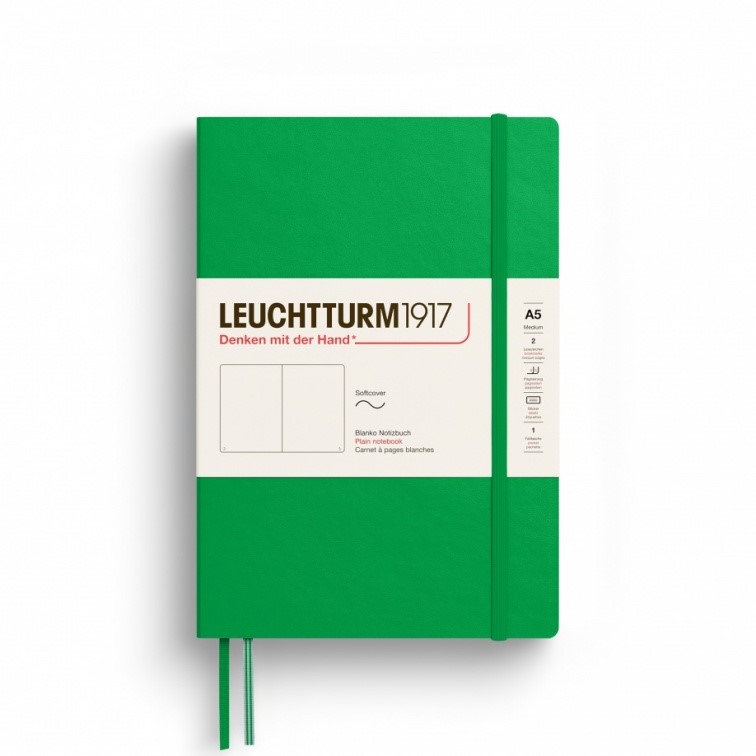 Книга для записей A5 61л нелин. "Medium" мягк.обл., цвет весенний листок, Leuchtturm1917