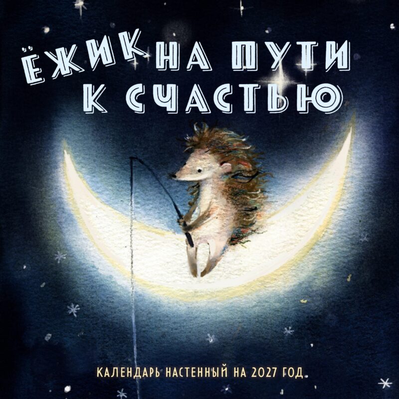 Ежик на пути к счастью. Календарь настенный на 2027 год (300х300 мм)