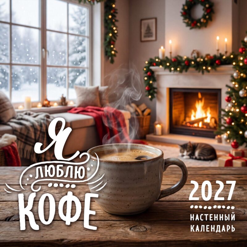 Я люблю кофе. Календарь настенный на 2027 год (300х300 мм)