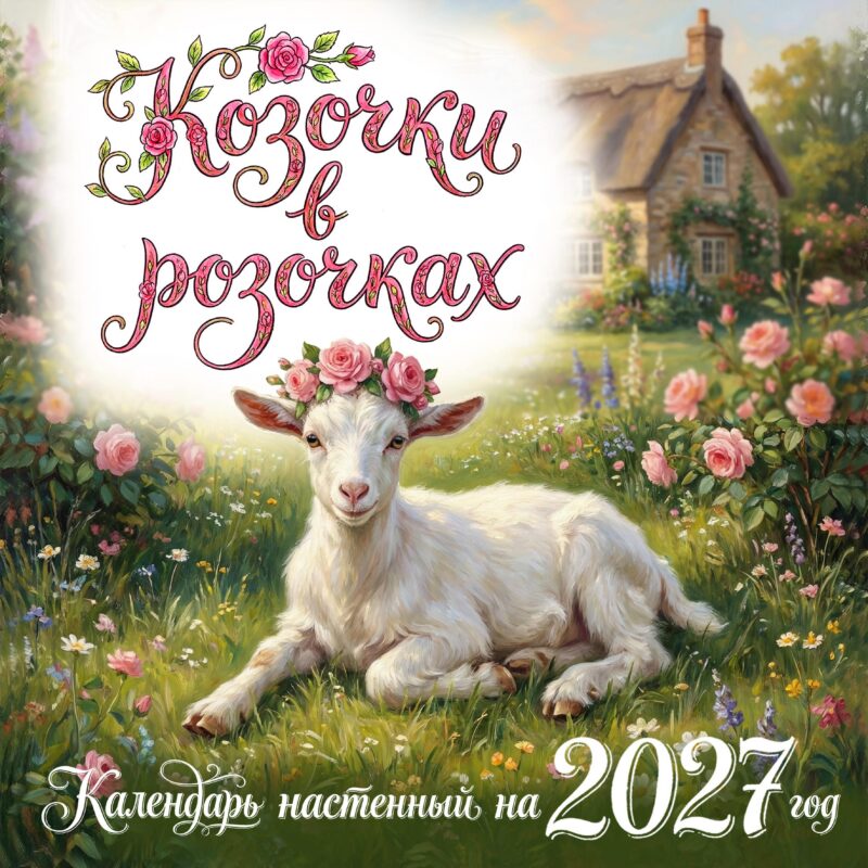 Козочки в розочках. Календарь настенный на 2027 год