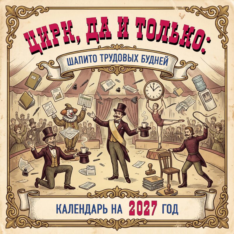 Цирк, да и только: шапито трудовых будней. Календарь настенный на 2027 год (300х300 мм)