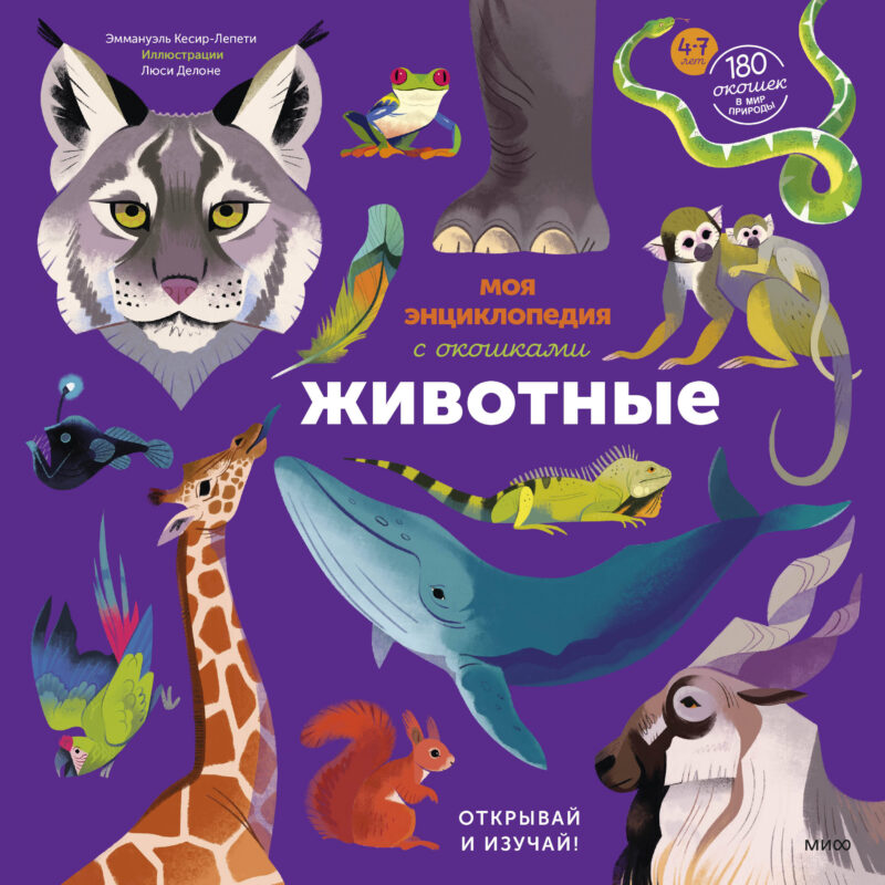 Моя энциклопедия с окошками. Животные. Открывай и изучай!